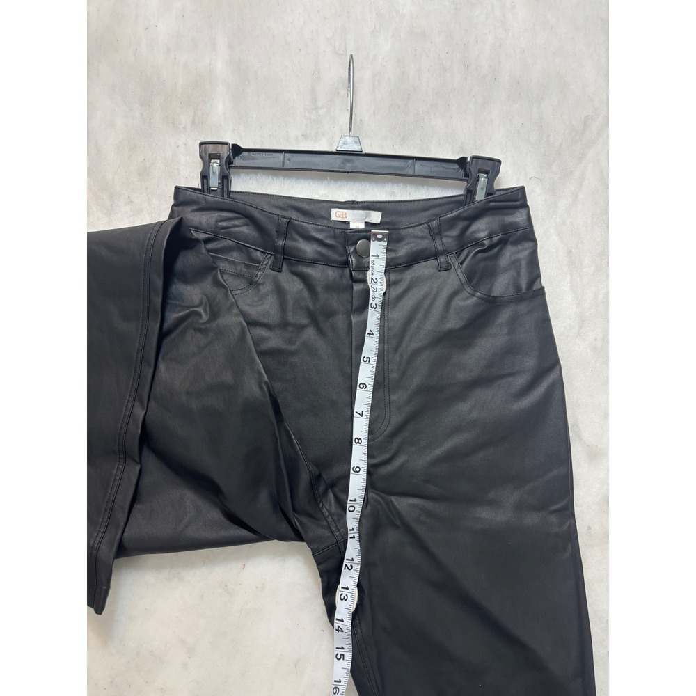 GB Black Faux Leather Skinny Pants High Rise Size 11 GB4576CDN2 NEW - Picture 7 of 11